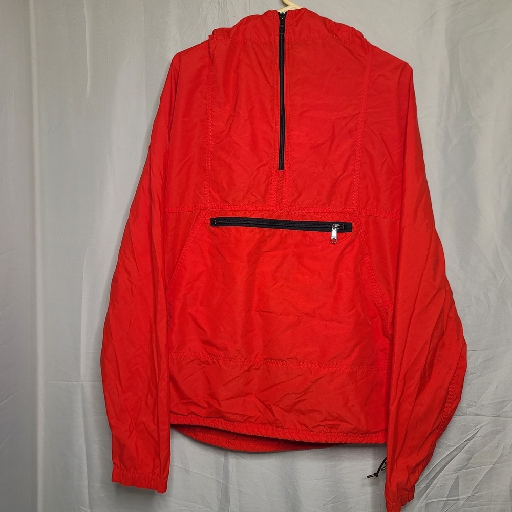 Vtg Ll Bean Windbreaker Jacket Mens Large‎ Red Nylon Aronak  Pullover Hooded